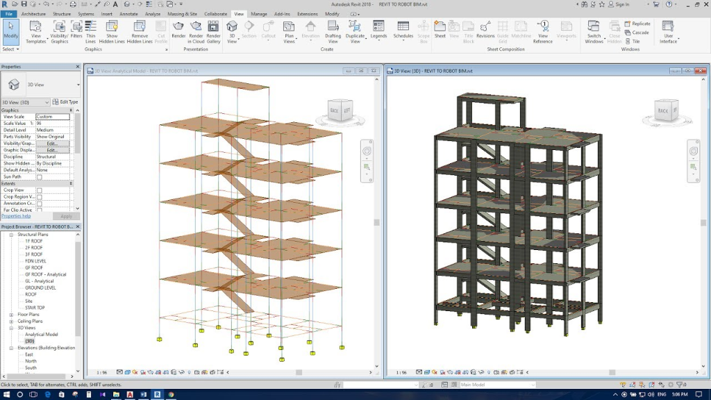 Revit BIM Modelo Analítico 3D